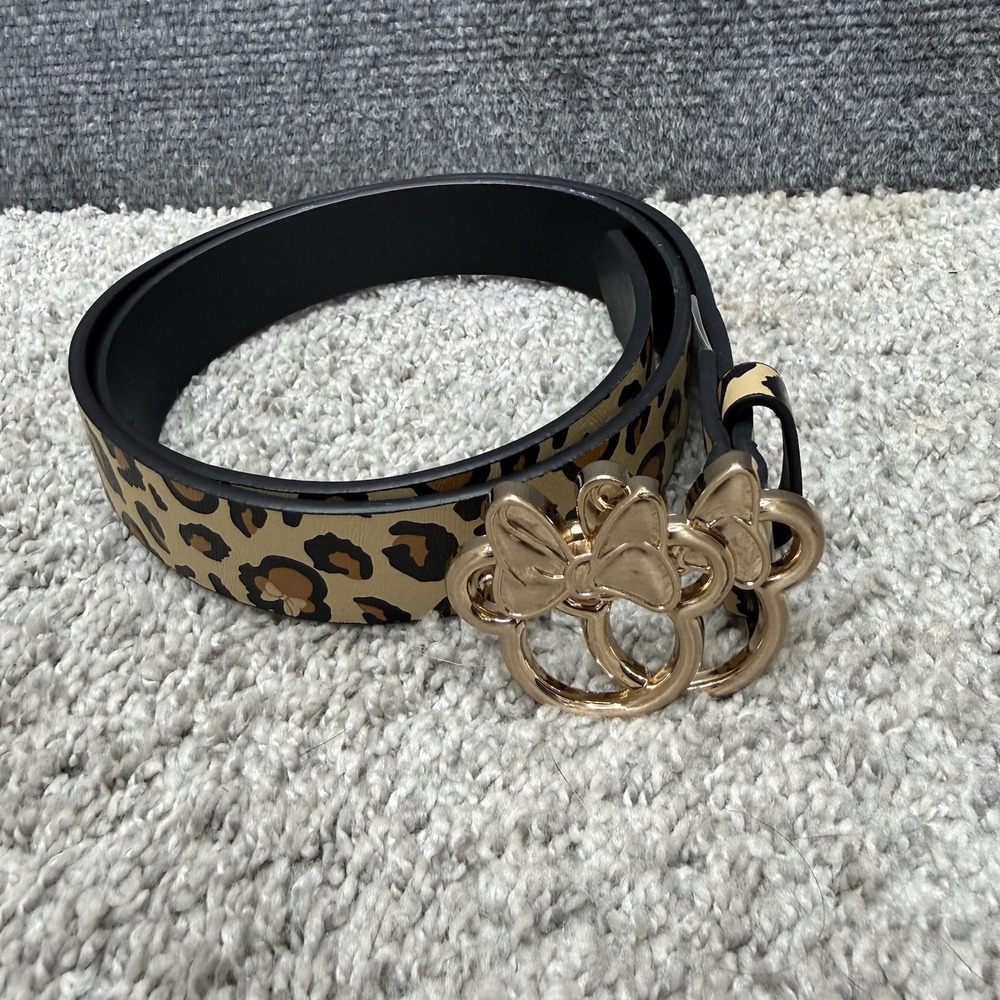 Disney's Minnie Mouse Cheetah Animal Print Belt Women's size Large 33/34